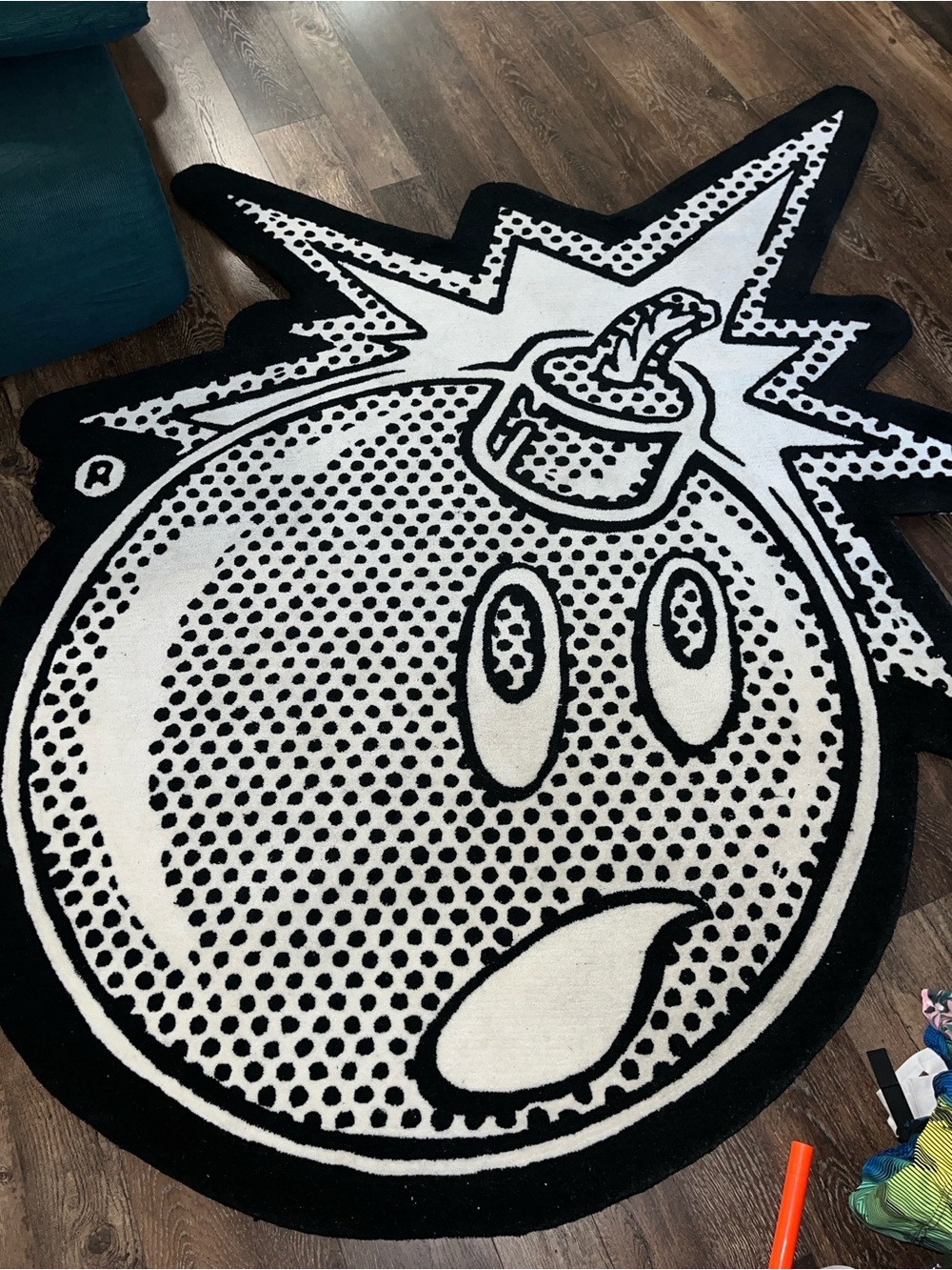 The Hundreds Bomb Area Rug -Black & White - Picture 2 of 5
